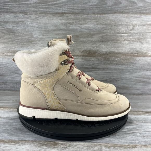 Cole Haan Women’s ZeroGrand Omni Hiker Boot Tan Winter Boots Size 9 - Picture 3 of 10
